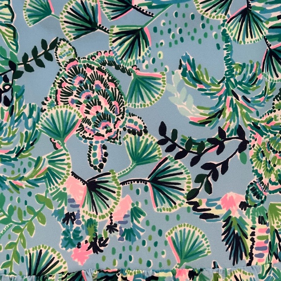 Martine 3/4 Sleeve Dress Frenchie Blue Mosaic Shells Engineered Dress - Picture 6 of 6